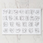 マーメイドアルファベットカラーリング活動 ペーパーパッド (正面)