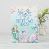 マーメイドアンダーザシーガールズ誕生日招待状 招待状 (スタンド正面)
