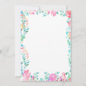 マーメイドアンダーザシーガール海サマー誕生日 招待状 (裏面)