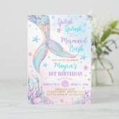 マーメイドアンダーザシーガール誕生日 招待状 (スタンド正面)