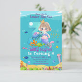 マーメイドアンダーザシーサードバースデー招待状 招待状 (スタンド正面)