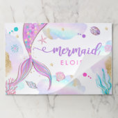 マーメイドアンダーザシーバースデーパーティーランチョンマット ペーパーパッド (折り畳み)