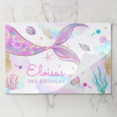 マーメイドアンダーザシーバースデーパーティーランチョンマット ペーパーパッド (折り畳み)