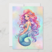 マーメイドアンダーザシーパステル誕生日パーティー 招待状 (裏面)