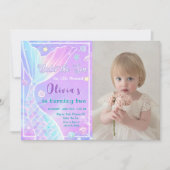 マーメイドアンダーザシーフォト誕生日招待状 招待状 (正面)