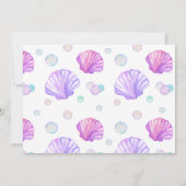 マーメイドアンダーザシーフォト誕生日 招待状 (裏面)