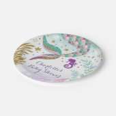 マーメイドアンダーザシープールパーティー誕生日ガール ペーパープレート (アングル)