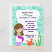 マーメイドアンダーザシープールパーティー 招待状 (正面)