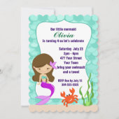 マーメイドアンダーザシープールパーティー 招待状 (正面)