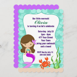 マーメイドアンダーザシープールパーティー 招待状