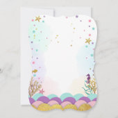 マーメイドアンダーザシーベビーシャワー招待状ガール 招待状 (裏面)