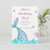 マーメイドアンダーザシーマジカル誕生日招待状 セーブザデート (スタンド正面)