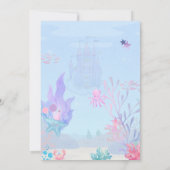 マーメイドアンダーザシーレインボー誕生日 招待状 (裏面)