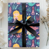 マーメイドアンダーザシー海誕生日 ラッピングペーパー