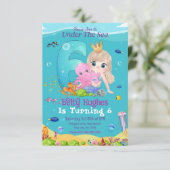マーメイドアンダーザシー第6誕生日招待状 招待状 (スタンド正面)