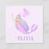 マーメイドアンダーザシー誕生日ガールエイジパーティー エンクロージャーカード (正面)