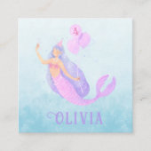 マーメイドアンダーザシー誕生日ガールエイジブルーパーティー エンクロージャーカード (正面)