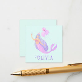 マーメイドアンダーザシー誕生日ガールエイジブルーパーティー エンクロージャーカード