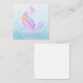 マーメイドアンダーザシー誕生日ガールエイジブルーパーティー ノートカード (正面/裏面)