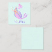 マーメイドアンダーザシー誕生日ガールエイジブルーパーティー ノートカード (正面/裏面)