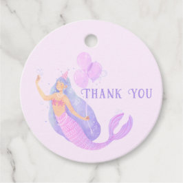 マーメイドアンダーザシー誕生日ガールサンキュー フェイバータグ
