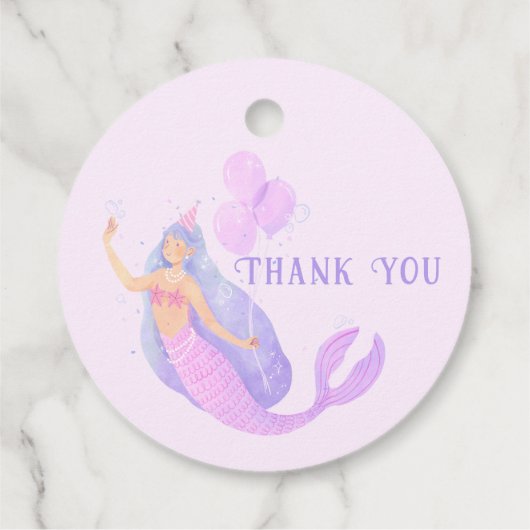 マーメイドアンダーザシー誕生日ガールサンキュー フェイバータグ (裏面)