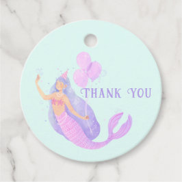 マーメイドアンダーザシー誕生日ガールブルーありがとう フェイバータグ