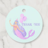 マーメイドアンダーザシー誕生日ガールブルーありがとう フェイバータグ (裏面)