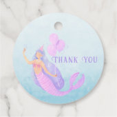 マーメイドアンダーザシー誕生日ガールブルーありがとう フェイバータグ (裏面)