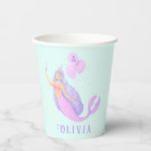 マーメイドアンダーザシー誕生日ガールブルーパーティー 紙コップ (正面)