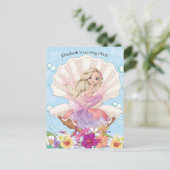 マーメイドアンダーザシー誕生日招待状 ポストカード (スタンド正面)