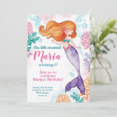 マーメイドアンダーザシー誕生日招待状 招待状 (スタンド正面)