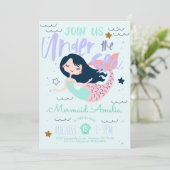 マーメイドアンダーザシー誕生日招待状 招待状 (スタンド正面)