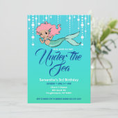 マーメイドアンダーザシー誕生日招待状 招待状 (スタンド正面)