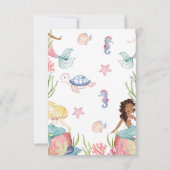 マーメイドアンダーザシー誕生日招待状 招待状 (裏面)