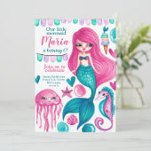 マーメイドアンダーザシー誕生日招待状 招待状 (スタンド正面)