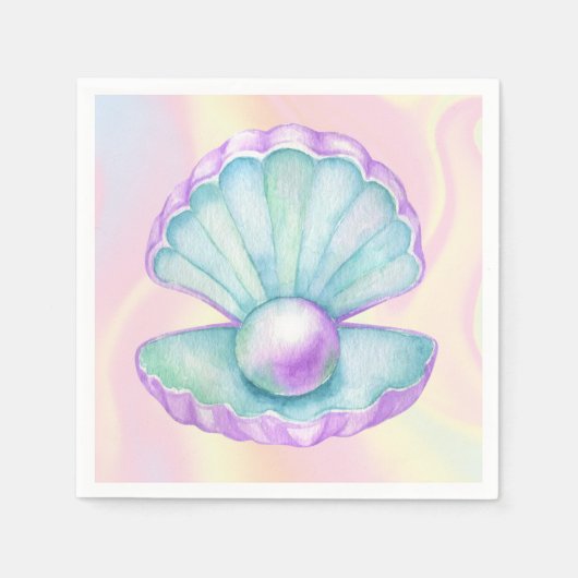 マーメイドアンダーザシー誕生日 スタンダードカクテルナプキン (正面)