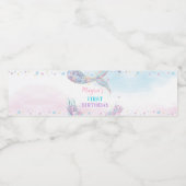 マーメイドアンダーザシー誕生日 ペットボトルラベル (シングルラベル)