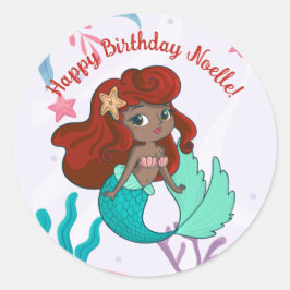 マーメイドアンダーザシー誕生日 ラウンドシール