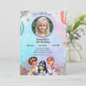 マーメイドアンダーザシー誕生日 招待状 (スタンド正面)