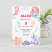 マーメイドアンダーザシー誕生日 招待状 (スタンド正面)