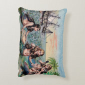 マーメイドアンティーク魔法航海の海 アクセントクッション (裏面(縦))