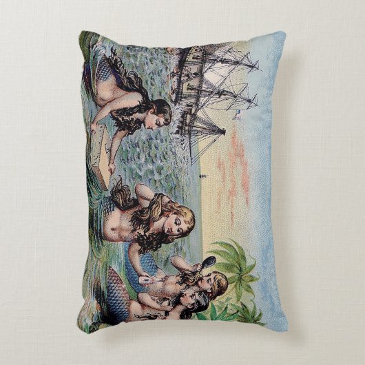 マーメイドアンティーク魔法航海の海 アクセントクッション (正面(垂直))