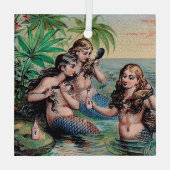 マーメイドアンティーク魔法航海の海 ガラスオーナメント (裏面)