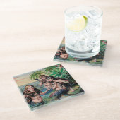 マーメイドアンティーク魔法航海の海 ガラスコースター (アングル)