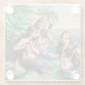 マーメイドアンティーク魔法航海の海 ガラスコースター (裏面)