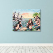 マーメイドアンティーク魔法航海の海 キャンバスプリント (インサイチュ (ウッドフロア))