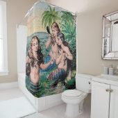 マーメイドアンティーク魔法航海の海 シャワーカーテン (インサイチュ)