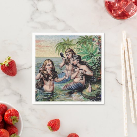マーメイドアンティーク魔法航海の海 スタンダードカクテルナプキン (インサイチュ)