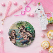 マーメイドアンティーク魔法航海の海 ペーパープレート (パーティー)